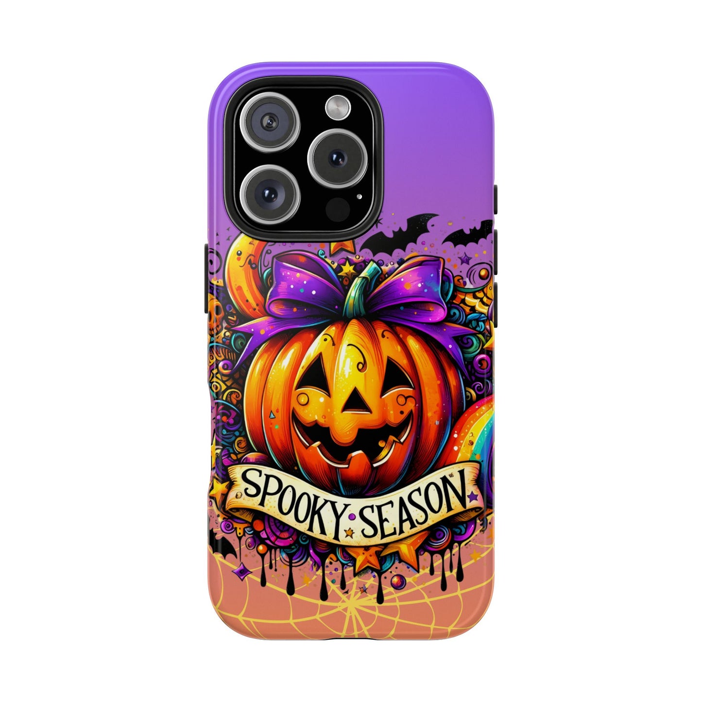 Spooky season pumpkin, Halloween themed Phone case iPhone compatible Models 11-16