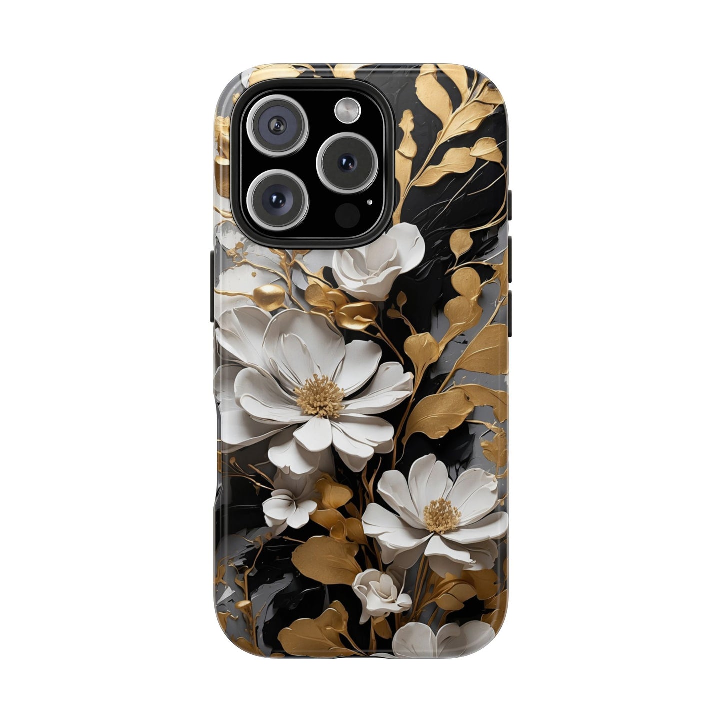 Black & Gold Floral iPhone Case | Sole Artist Studio