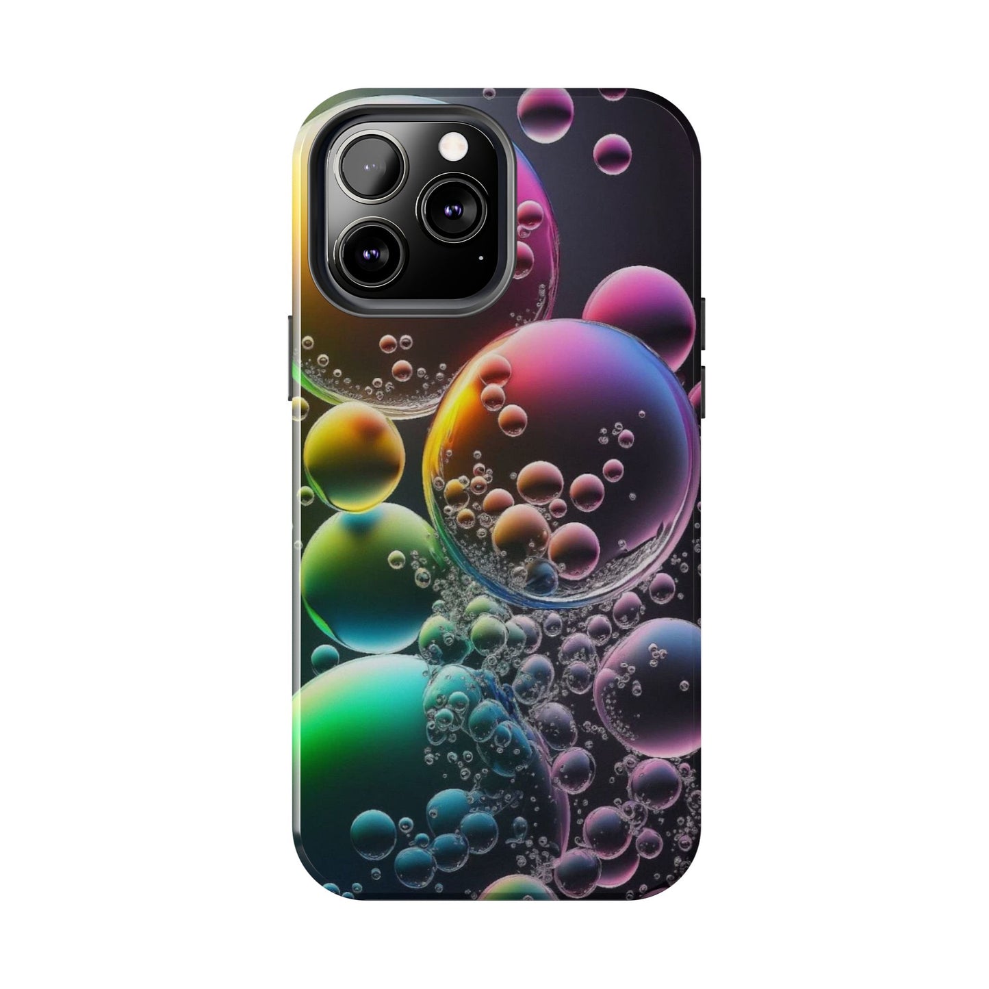 Vibrant Rainbow Bubbles Abstract iPhone Case | Sole Artist Studio