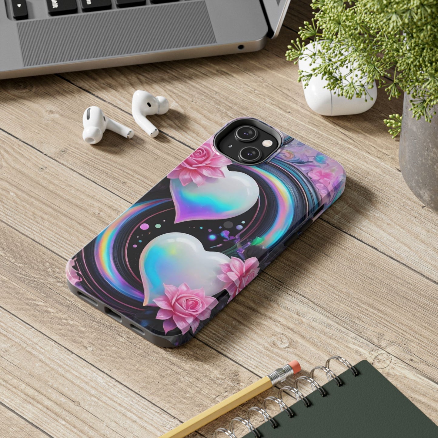 Floral Hearts & Rainbows iPhone Case | Sole Artist Studio