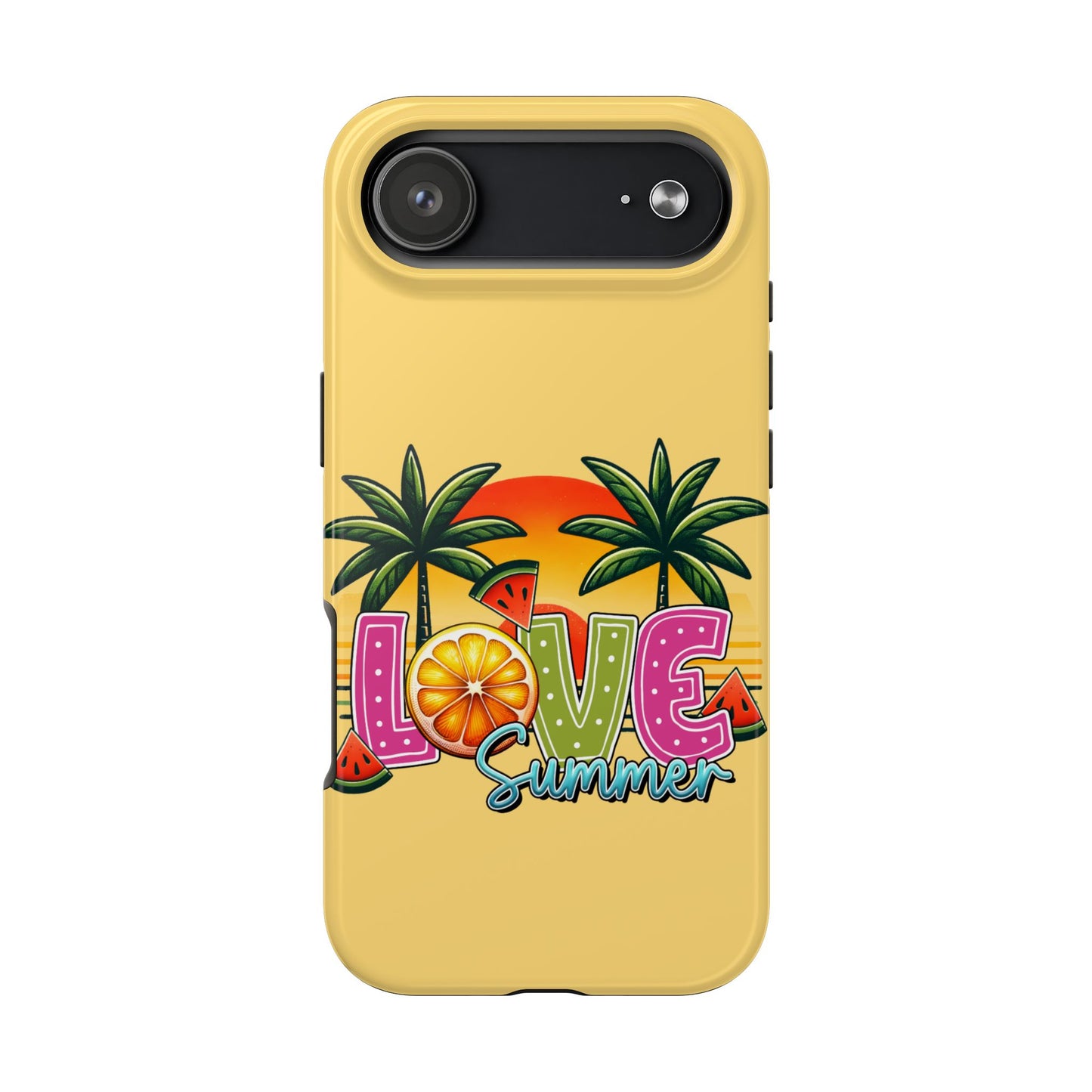 Yellow LOVE Summer Aesthetic iPhone Case | Sole Artist Studio