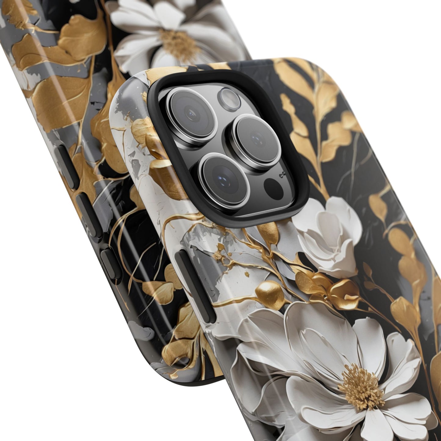 Black & Gold Floral iPhone Case | Sole Artist Studio