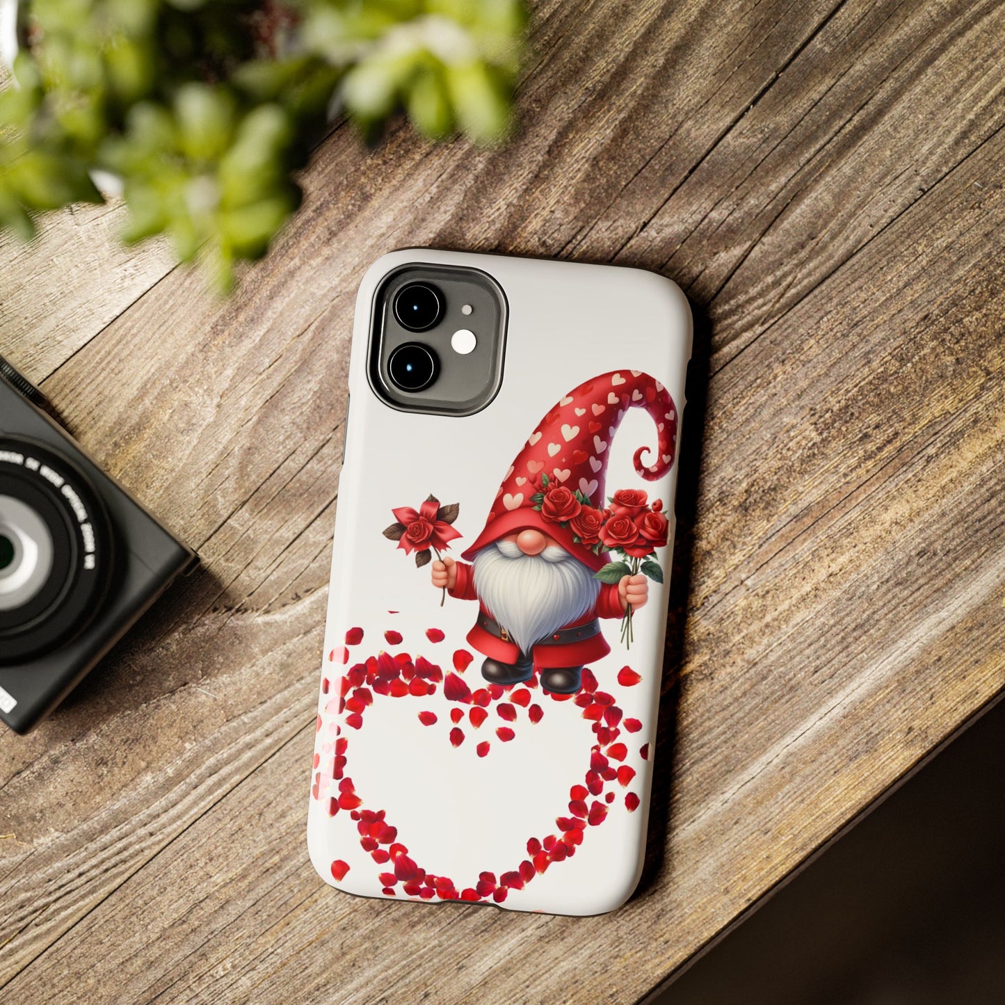 Gnome With Roses Valentine iPhone Case | Sole Artist Studio