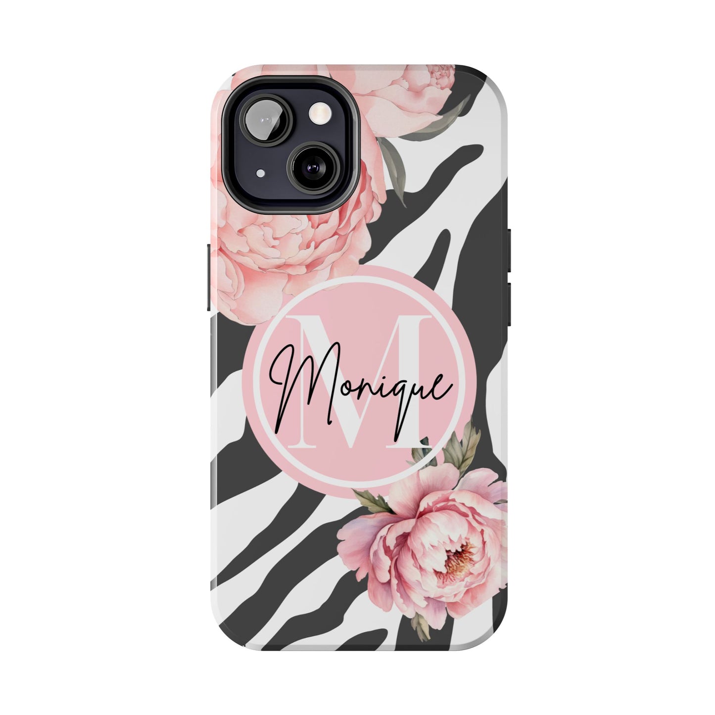 Custom Initial & Name Floral iPhone Case – Personalized Monogram Phone Cover