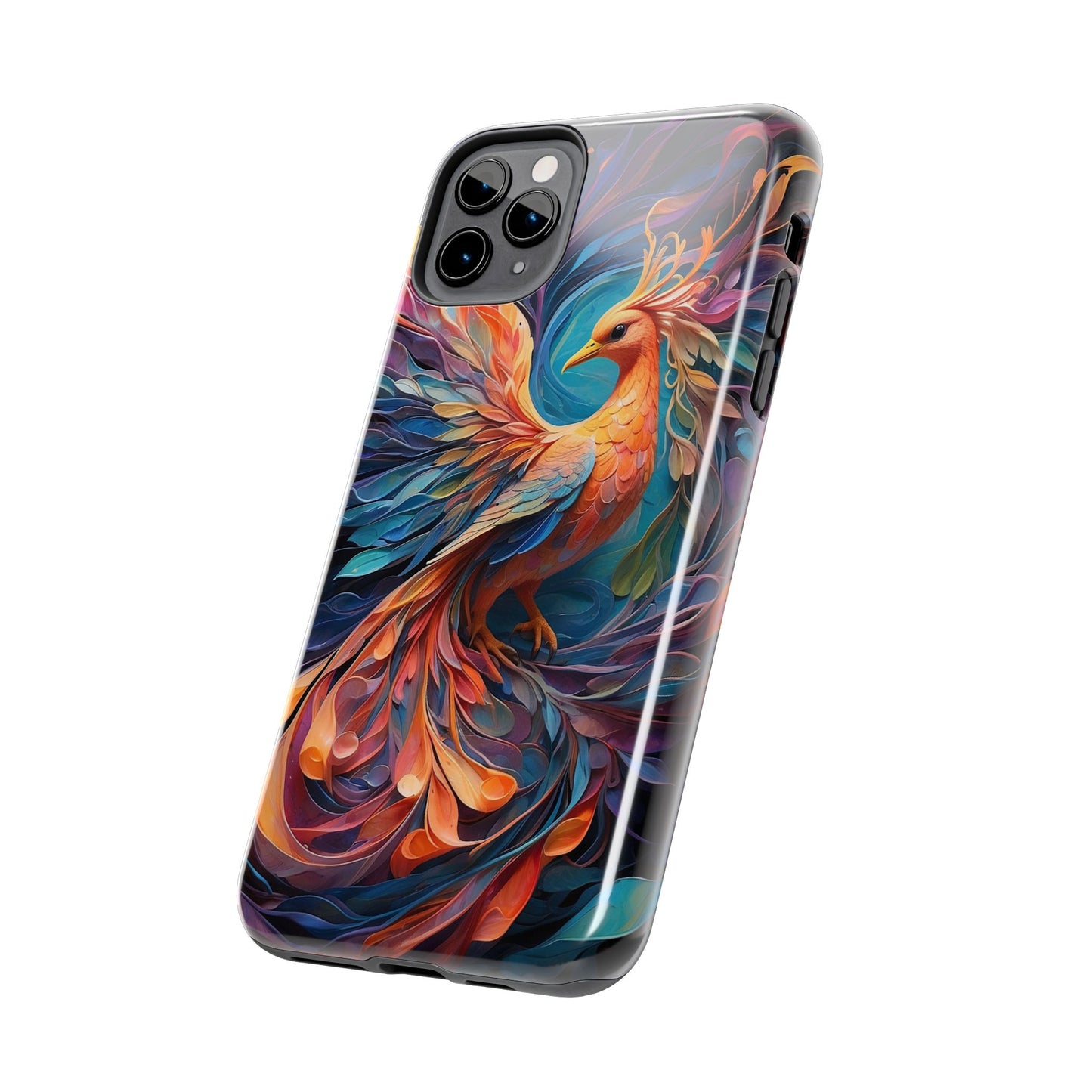 Colorful phoenix phone case-Compatible with iPhone models