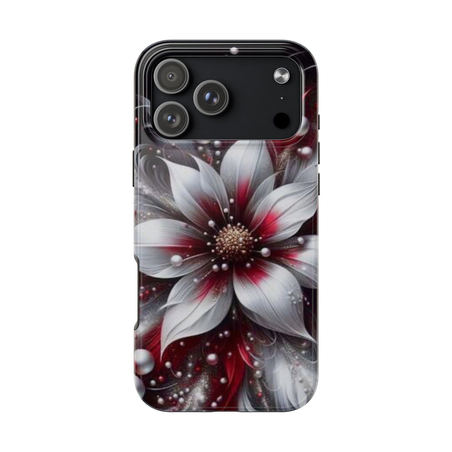 Red & White Christmas Floral iPhone Case | Sole Artist Studio