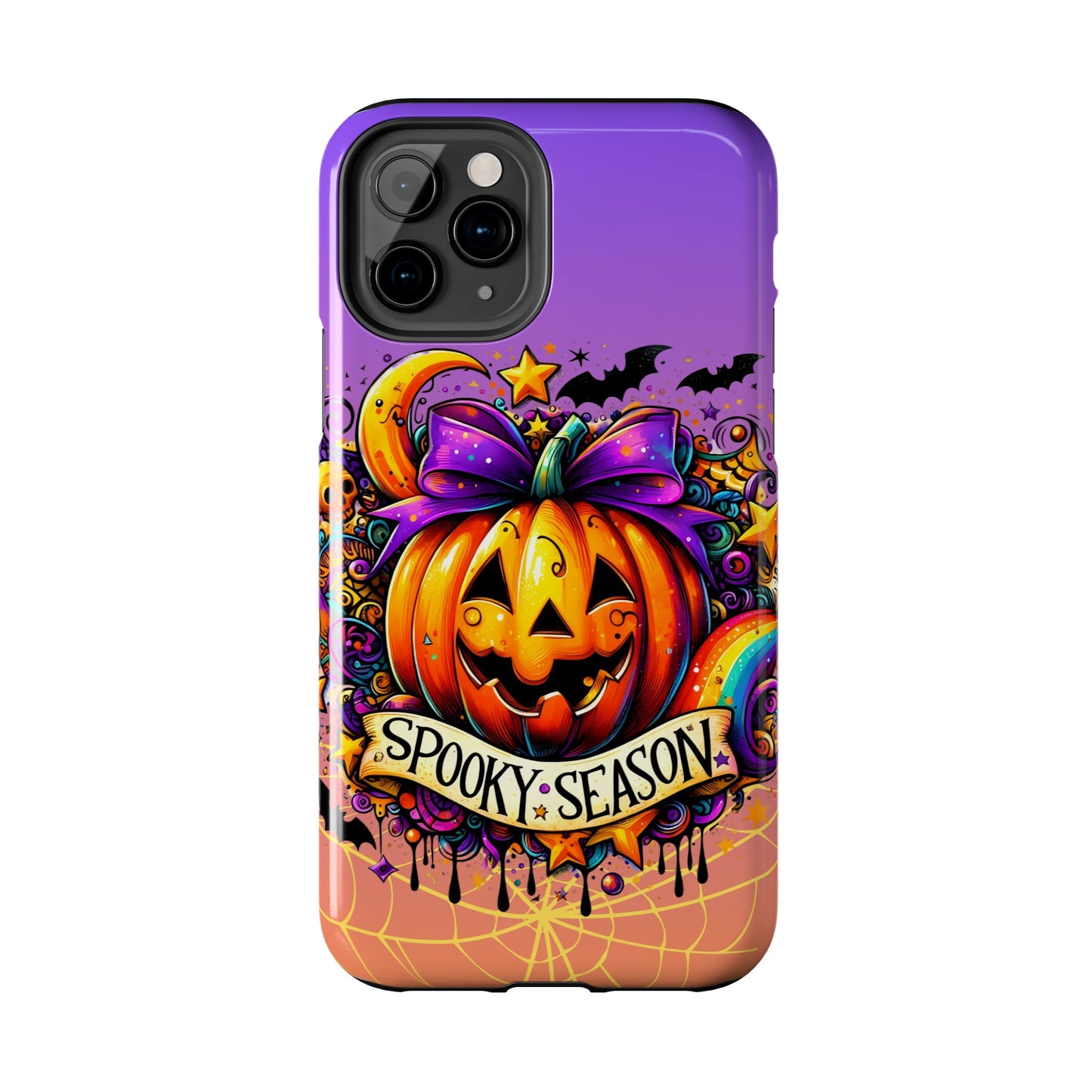 Spooky season pumpkin, Halloween themed Phone case iPhone compatible Models 11-16