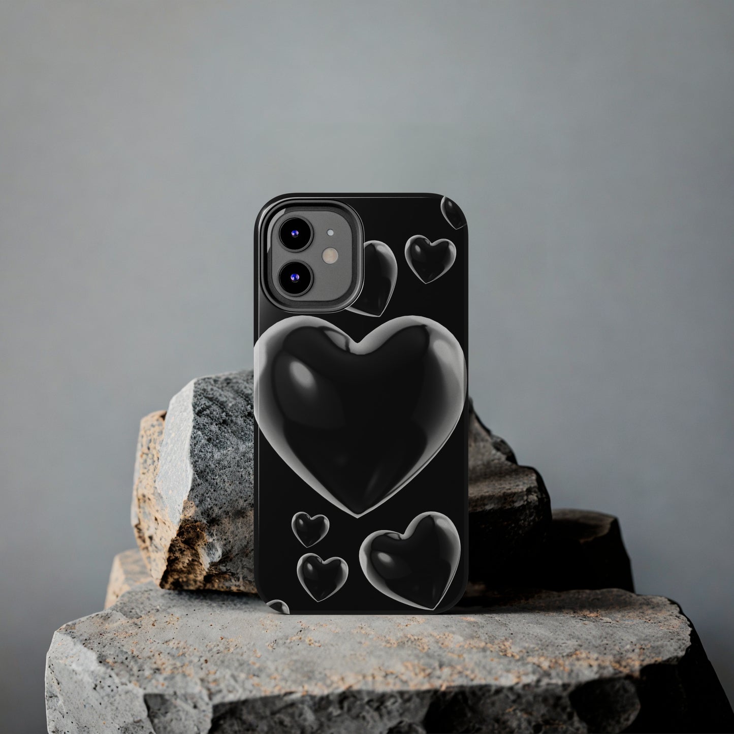 Black & White heart/ Tough IPhone Case