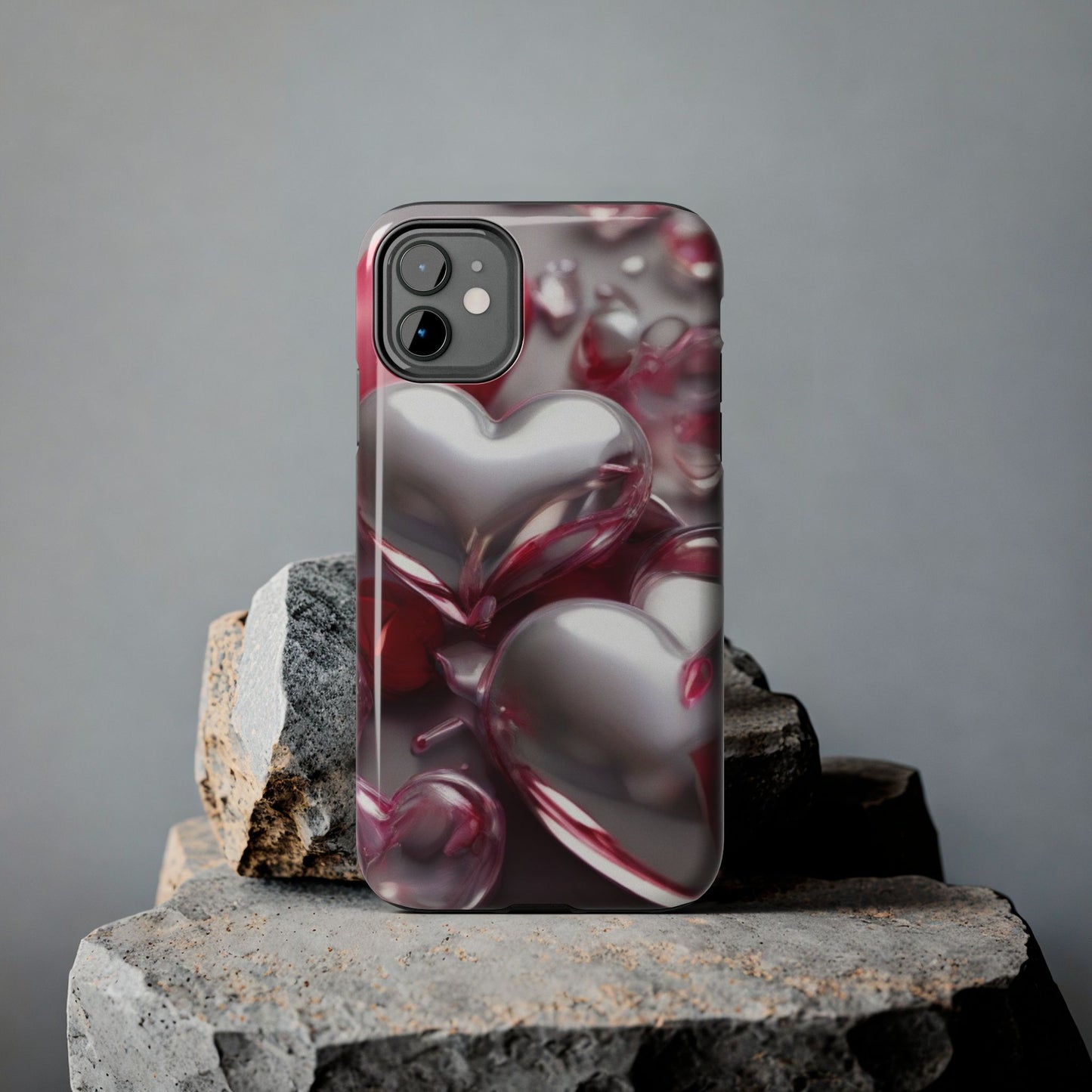 Glass hearts-Valentines day iPhone case- Romantic & stylish design