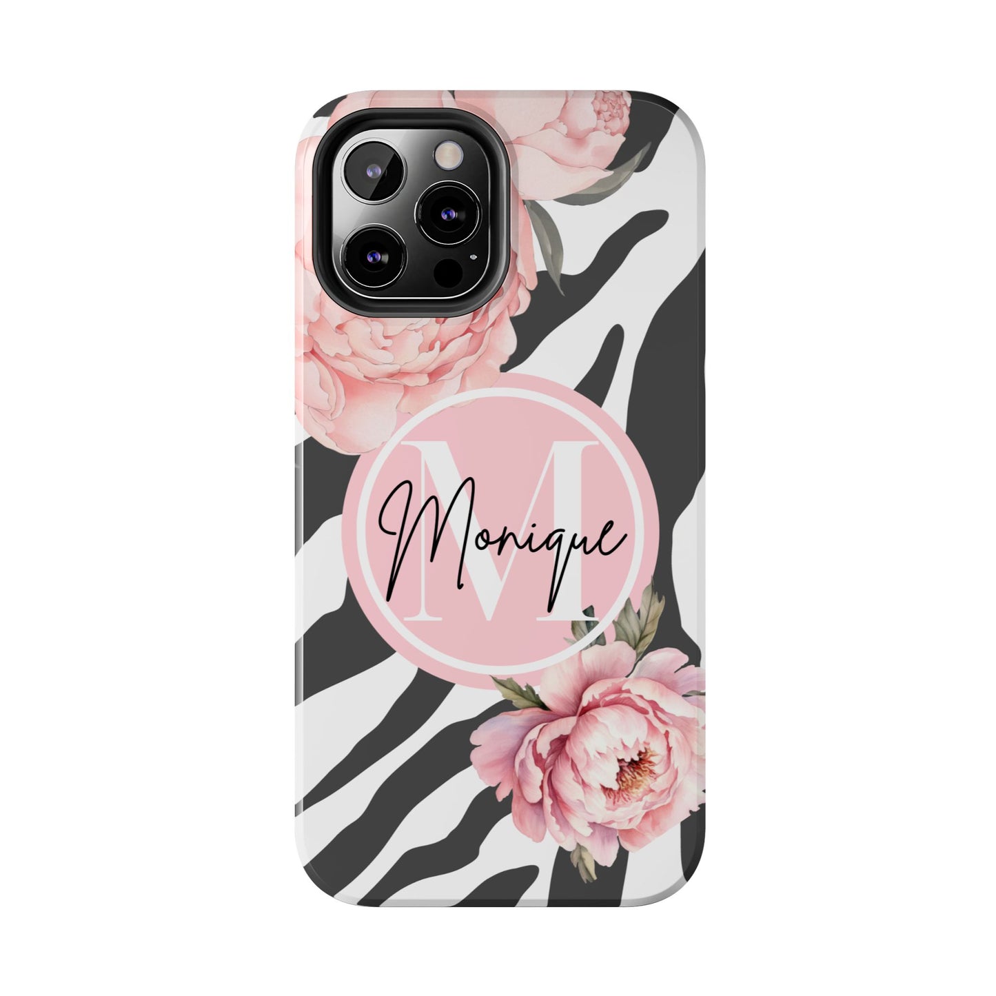 Custom Initial & Name Floral iPhone Case – Personalized Monogram Phone Cover