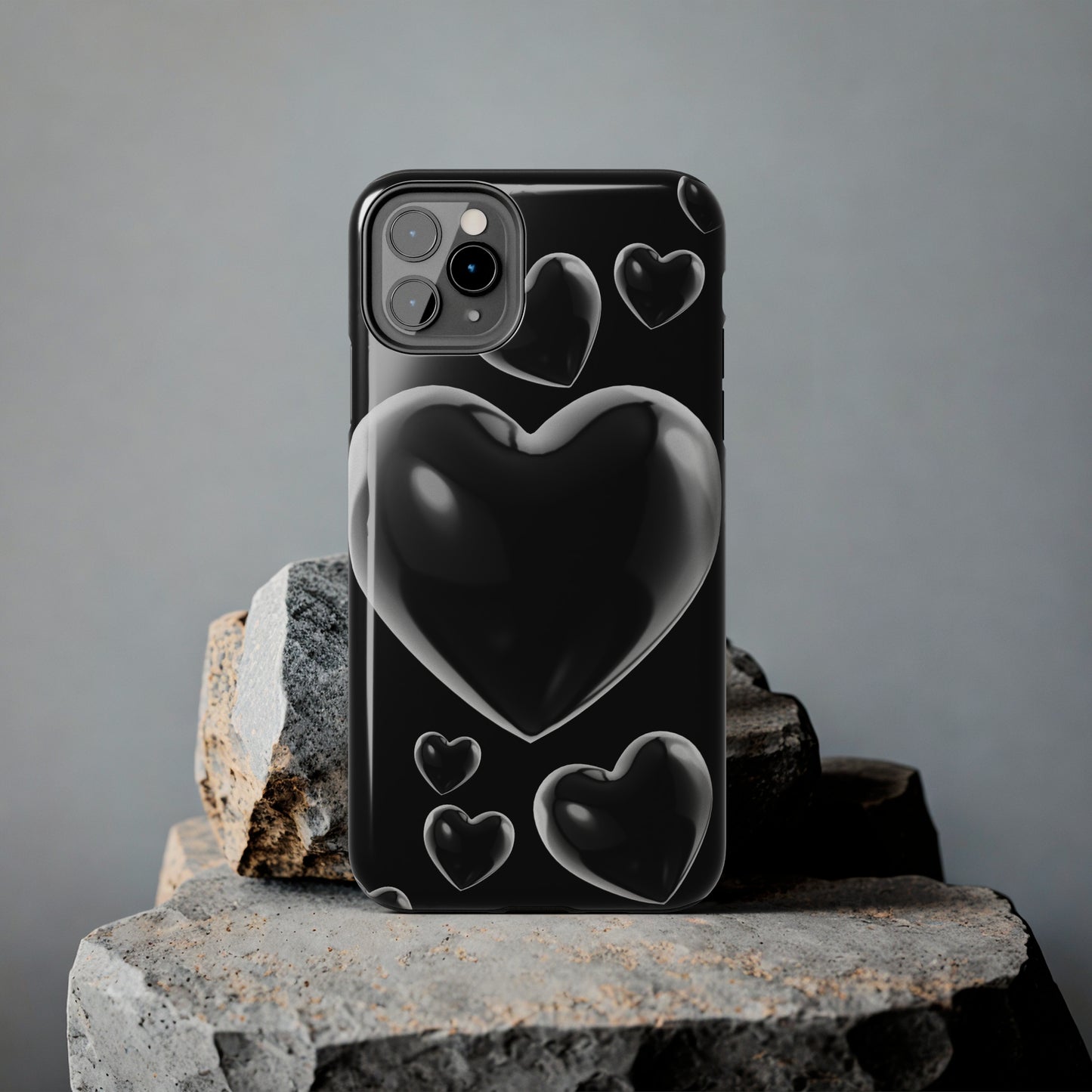 Black & White heart/ Tough IPhone Case