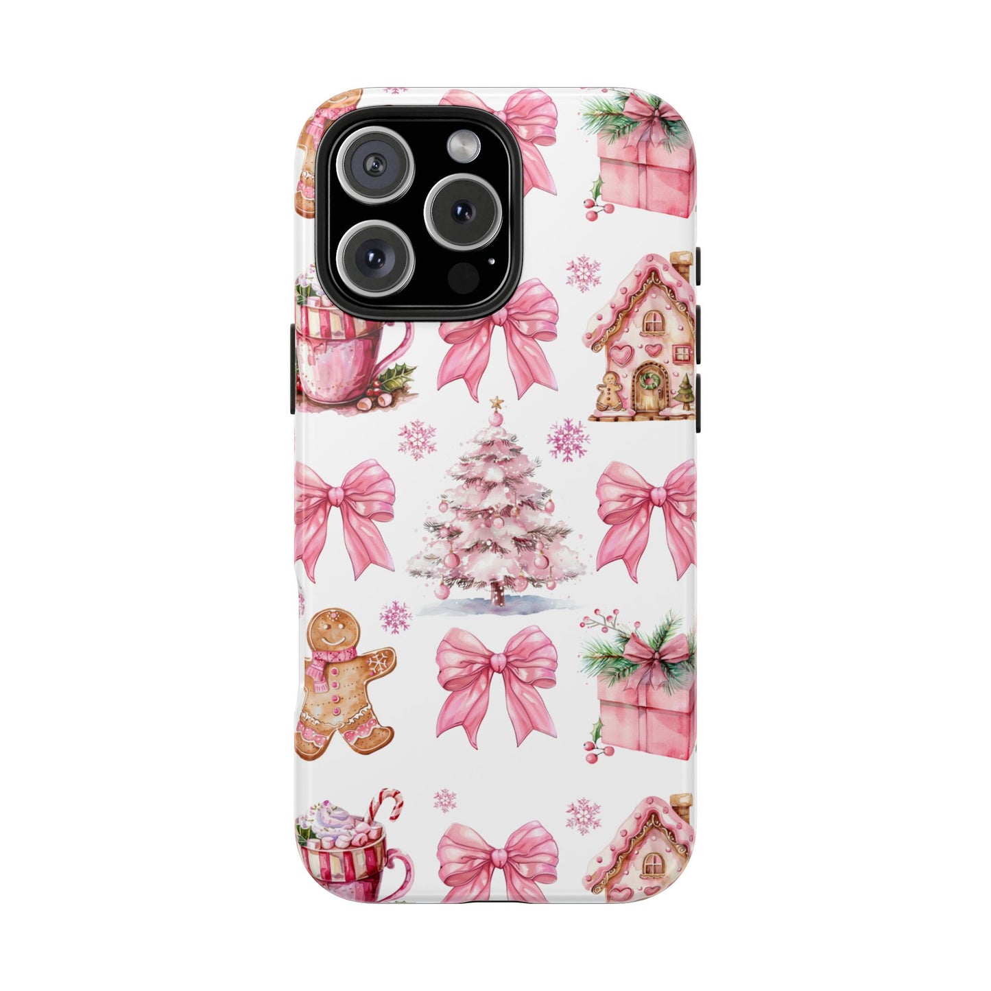 Vintage Pink Christmas Bow iPhone Case | Sole Artist Studio