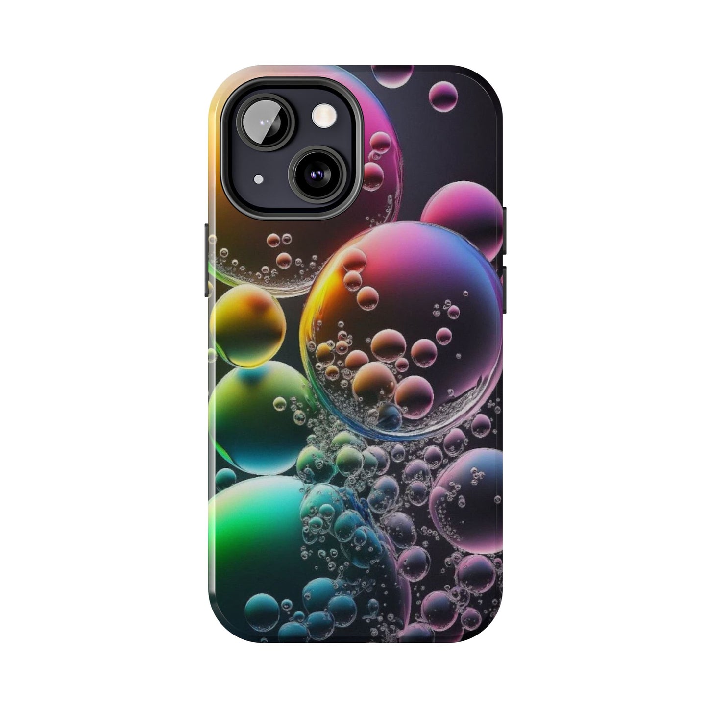 Vibrant Rainbow Bubbles Abstract iPhone Case | Sole Artist Studio