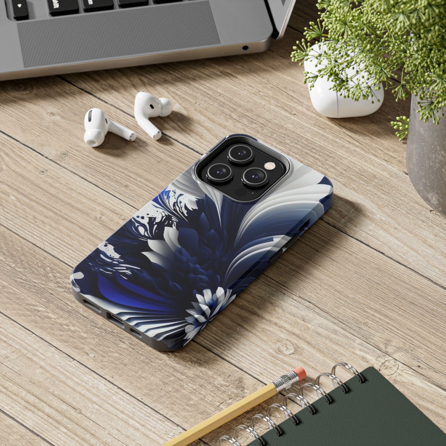 Blue & White Abstract iPhone Case | Sole Artist Studio