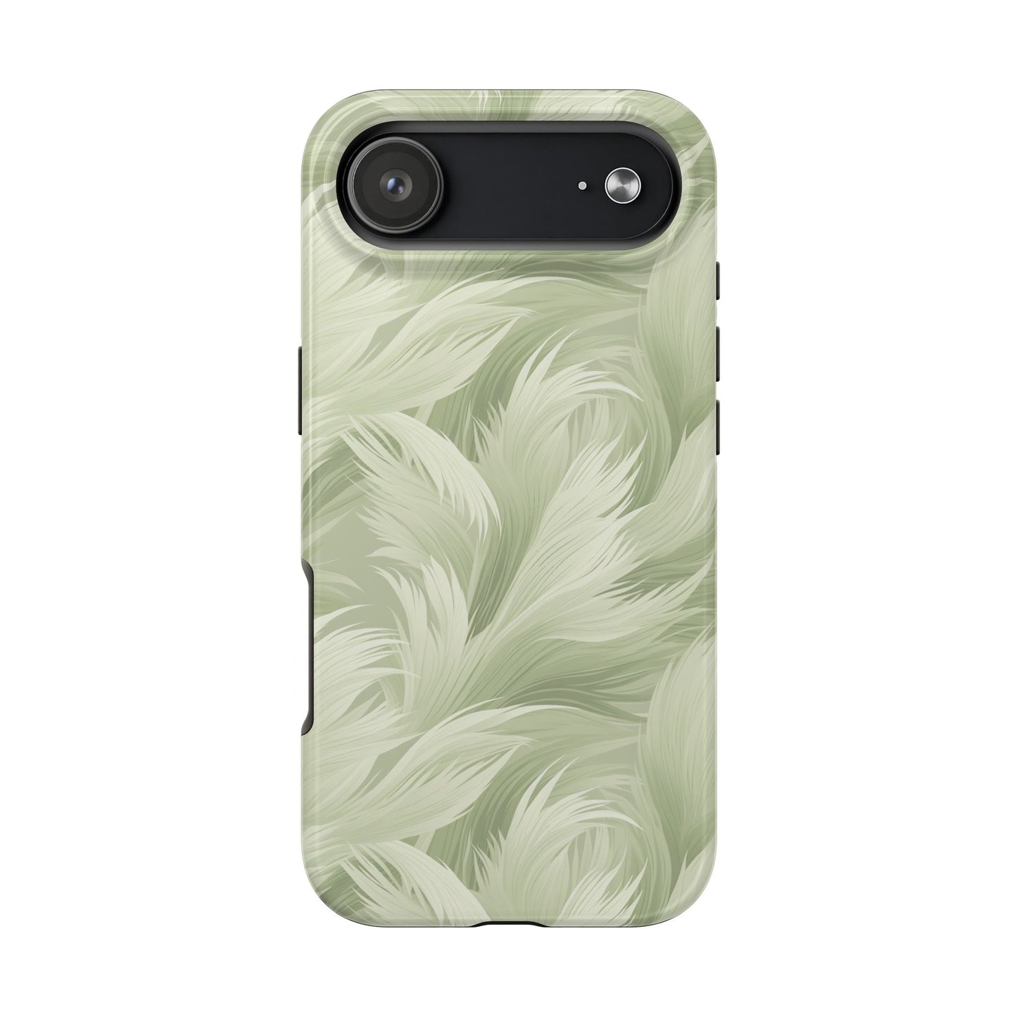 Feathered Sage Green Abstract iPhone Case | Sole Artist Studio