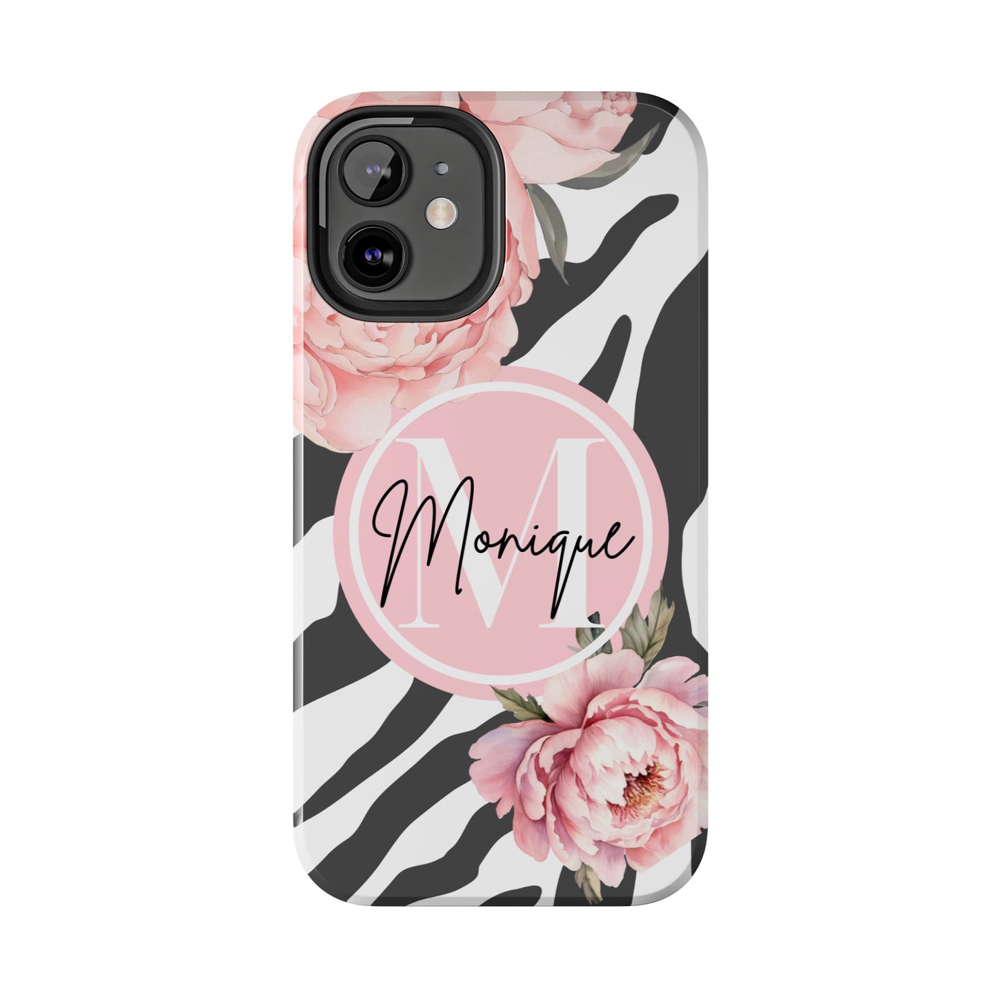 Custom Initial & Name Floral iPhone Case – Personalized Monogram Phone Cover