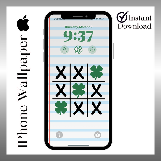 Patrick's Day wallpaper iPhone lock screen art digital download
