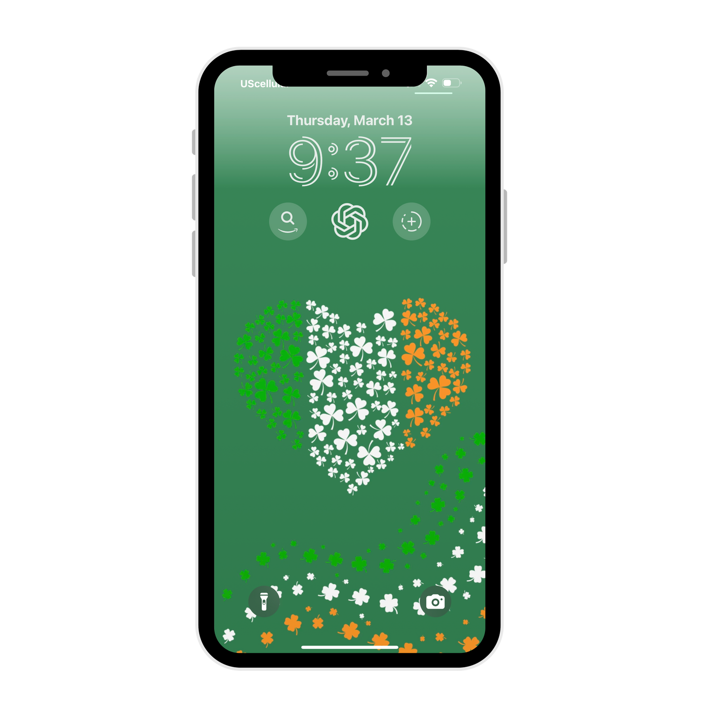 Irish heart phone wallpaper iPhone lock screen art digital download