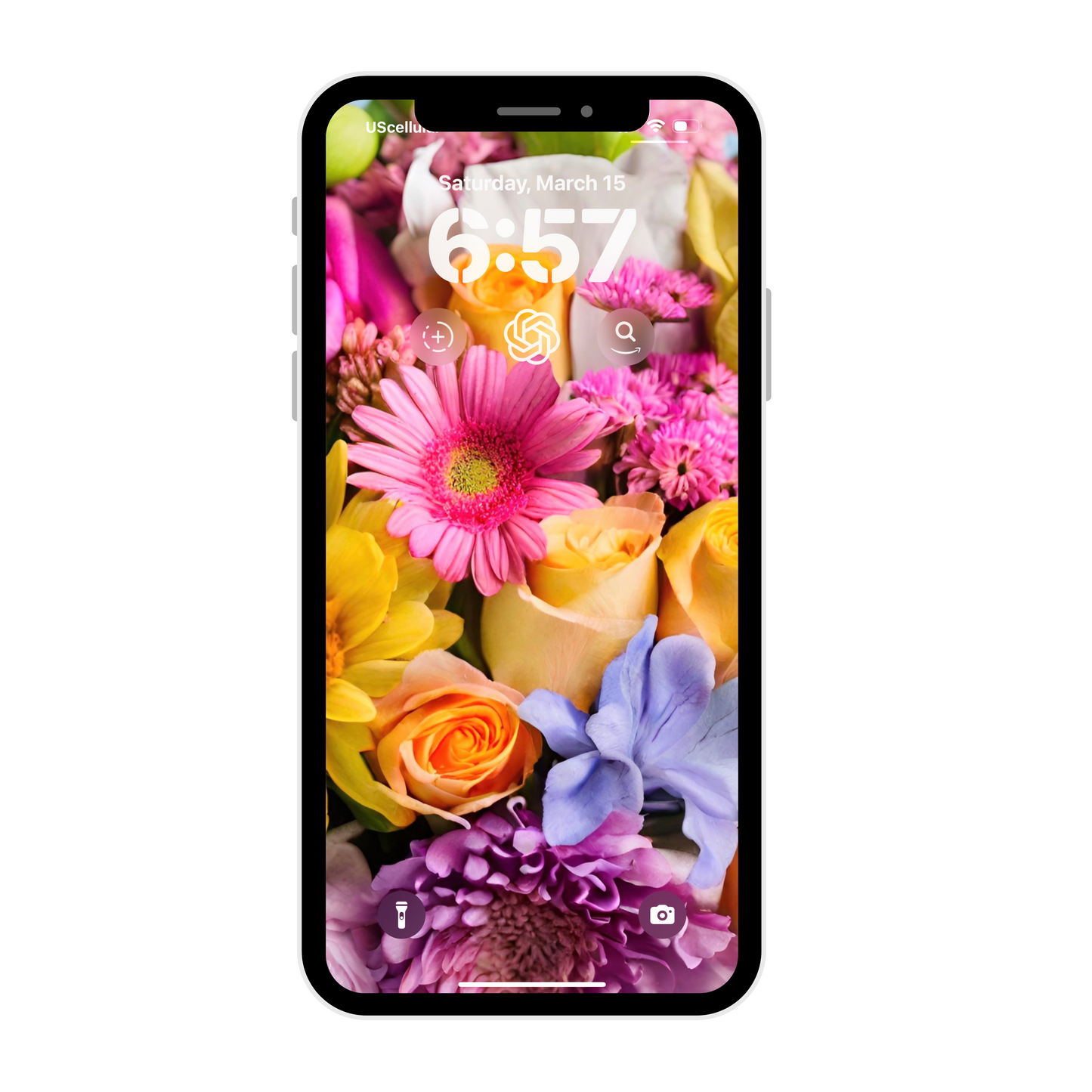 Spring floral bouquet wallpaper iPhone lock screen art digital download