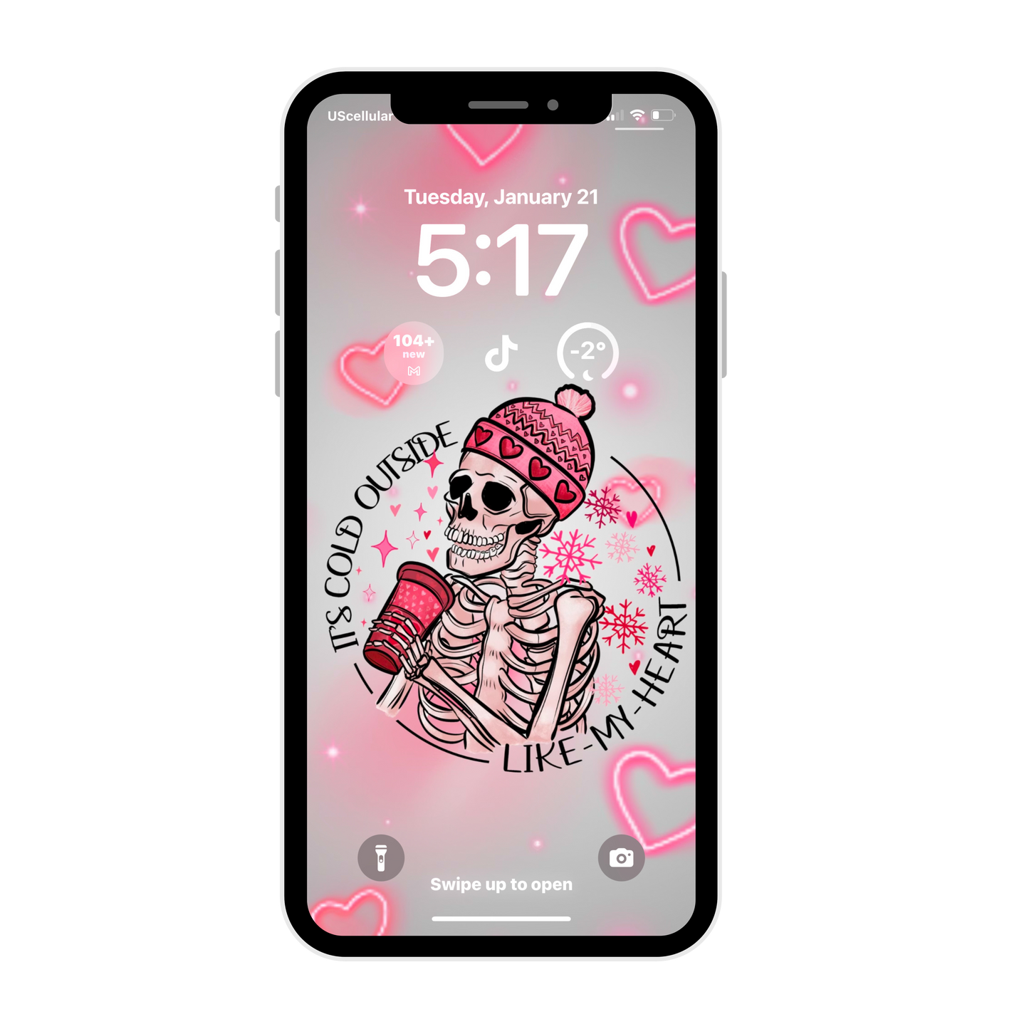 cold outside,like my heart-iPhone wallpaper iPhone lock screen art digital download
