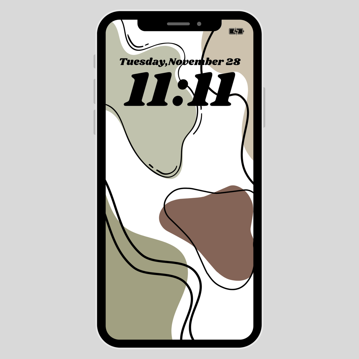 iPhone wallpaper/ boho green/ instant download
