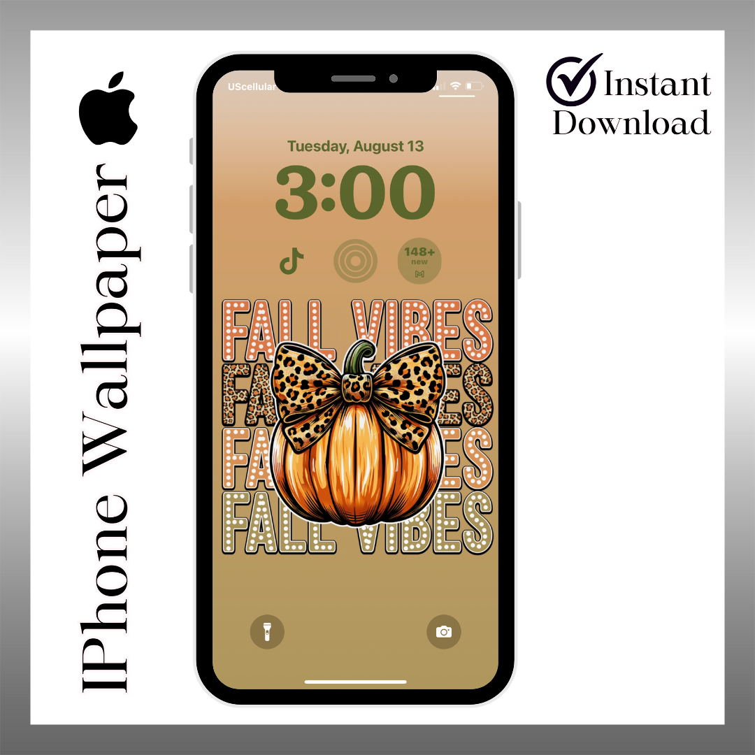 Fall Vibes iPhone wallpaper iPhone lock screen art digital download