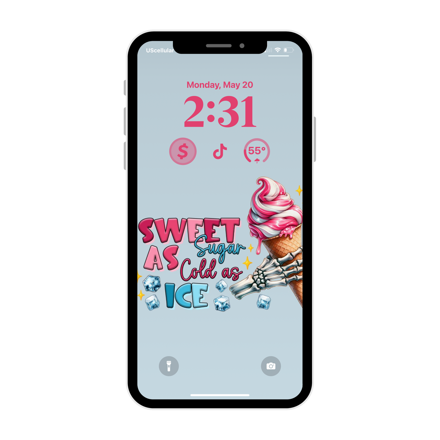 Sweet as sugar & cold as ice phone wallpaper iPhone lock screen art digital download