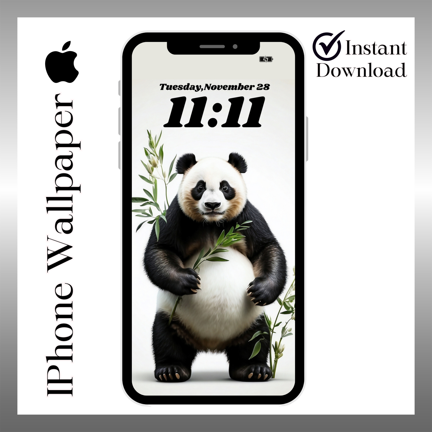 IPhone wallpaper/ Panda & bamboo