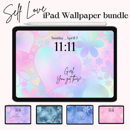 Self Love phone wallpaper iPad lock screen art bundle
