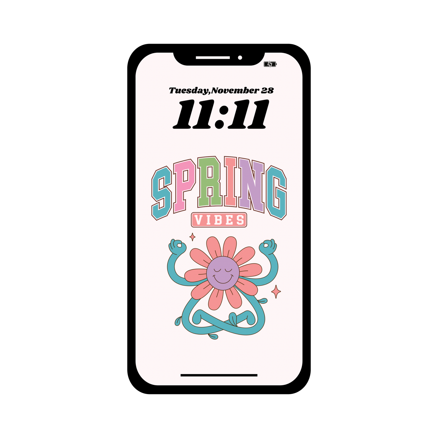 Spring vibes phone wallpaper iPhone digital download