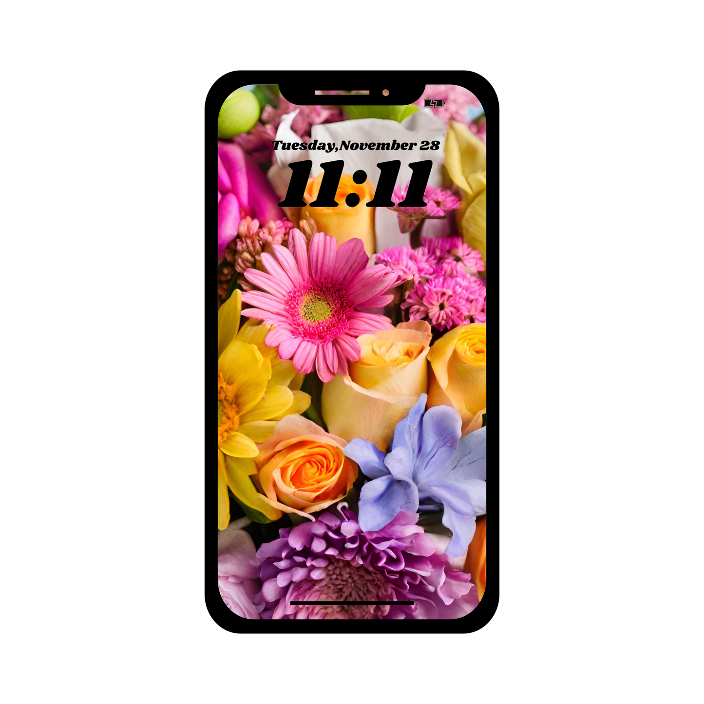 spring bouquet phone wallpaper iPhone digital download