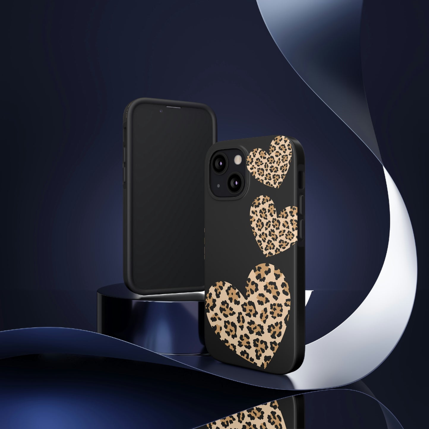 leopard hearts/ Tough IPhone Case/ Hearts