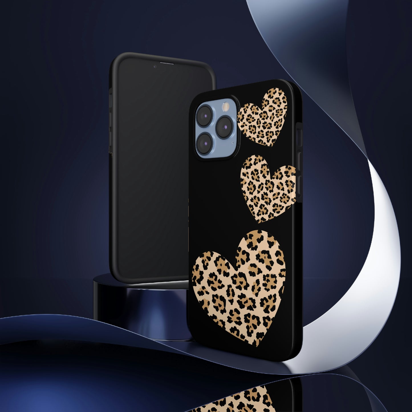 leopard hearts/ Tough IPhone Case/ Hearts