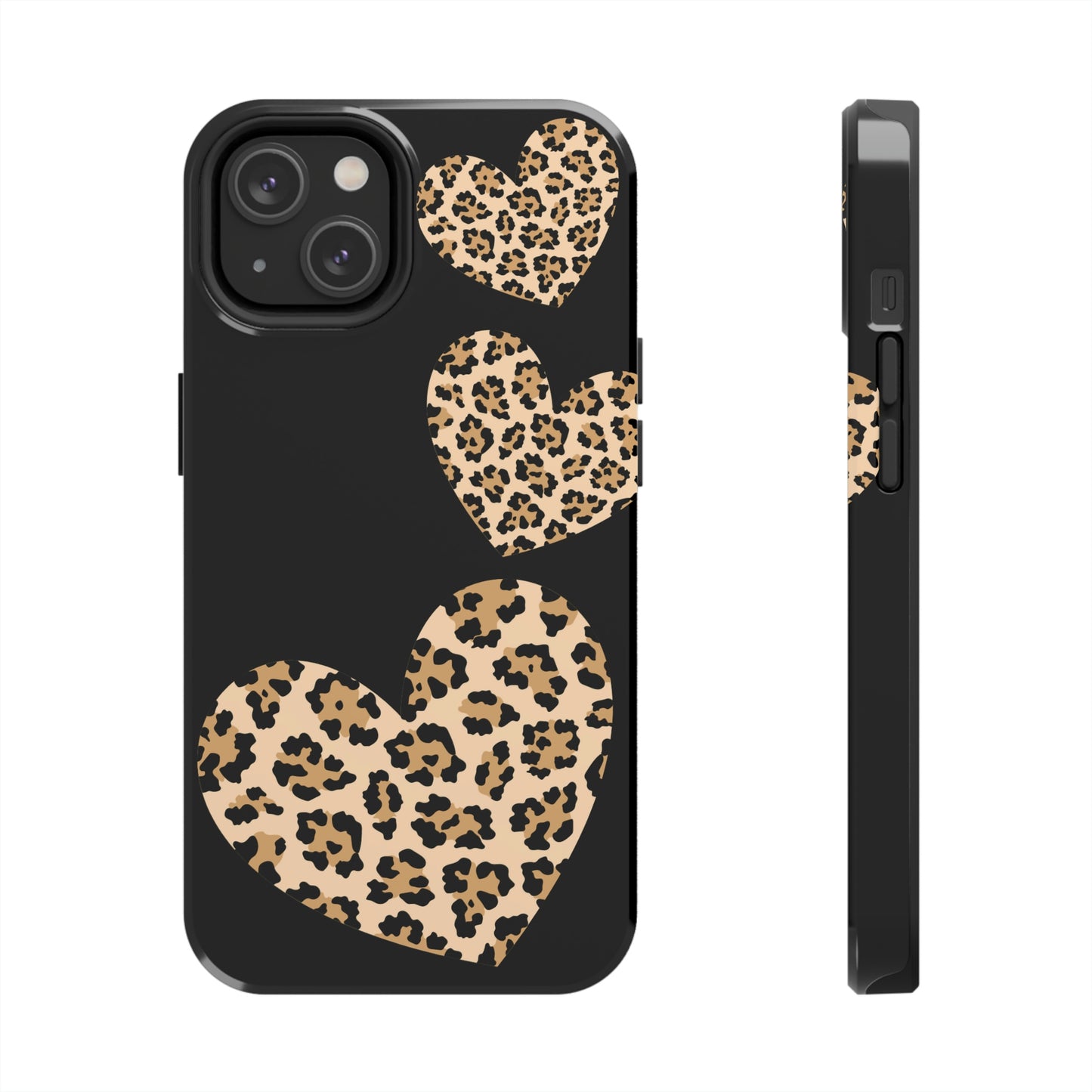 leopard hearts/ Tough IPhone Case/ Hearts