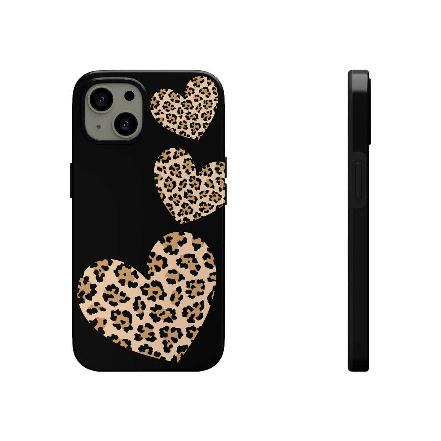 leopard hearts/ Tough IPhone Case/ Hearts