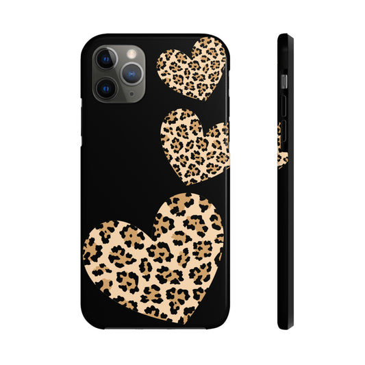 leopard hearts/ Tough IPhone Case/ Hearts
