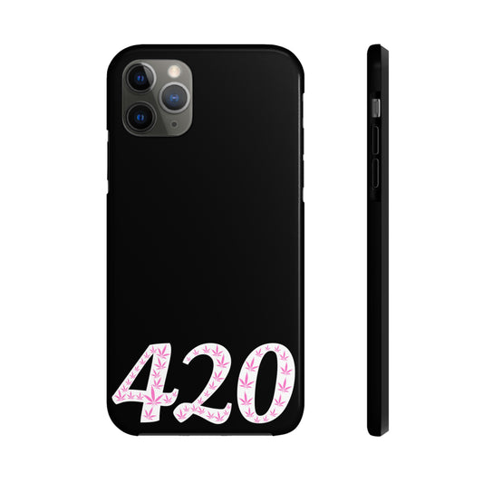 420 pink pot leaf Tough IPhone Cases, Case-Mate