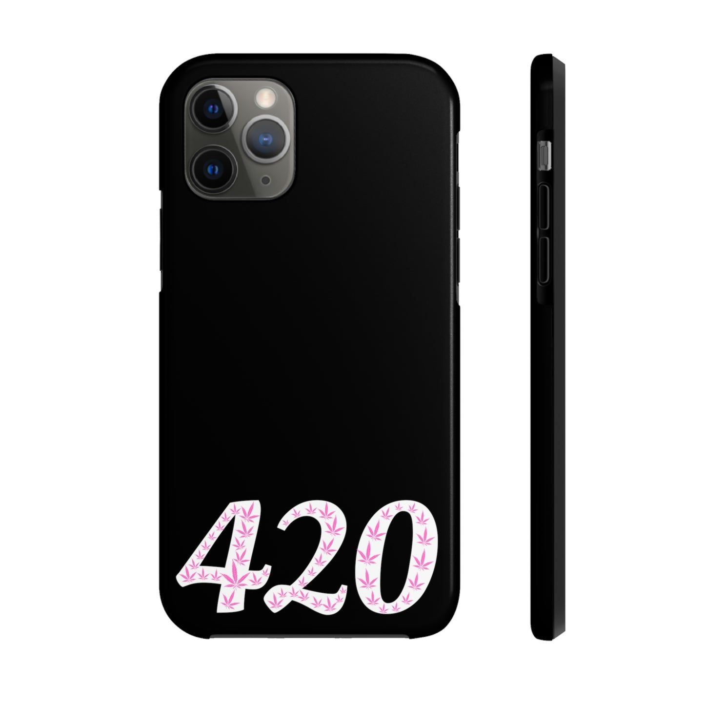 420 pink pot leaf Tough IPhone Cases, Case-Mate