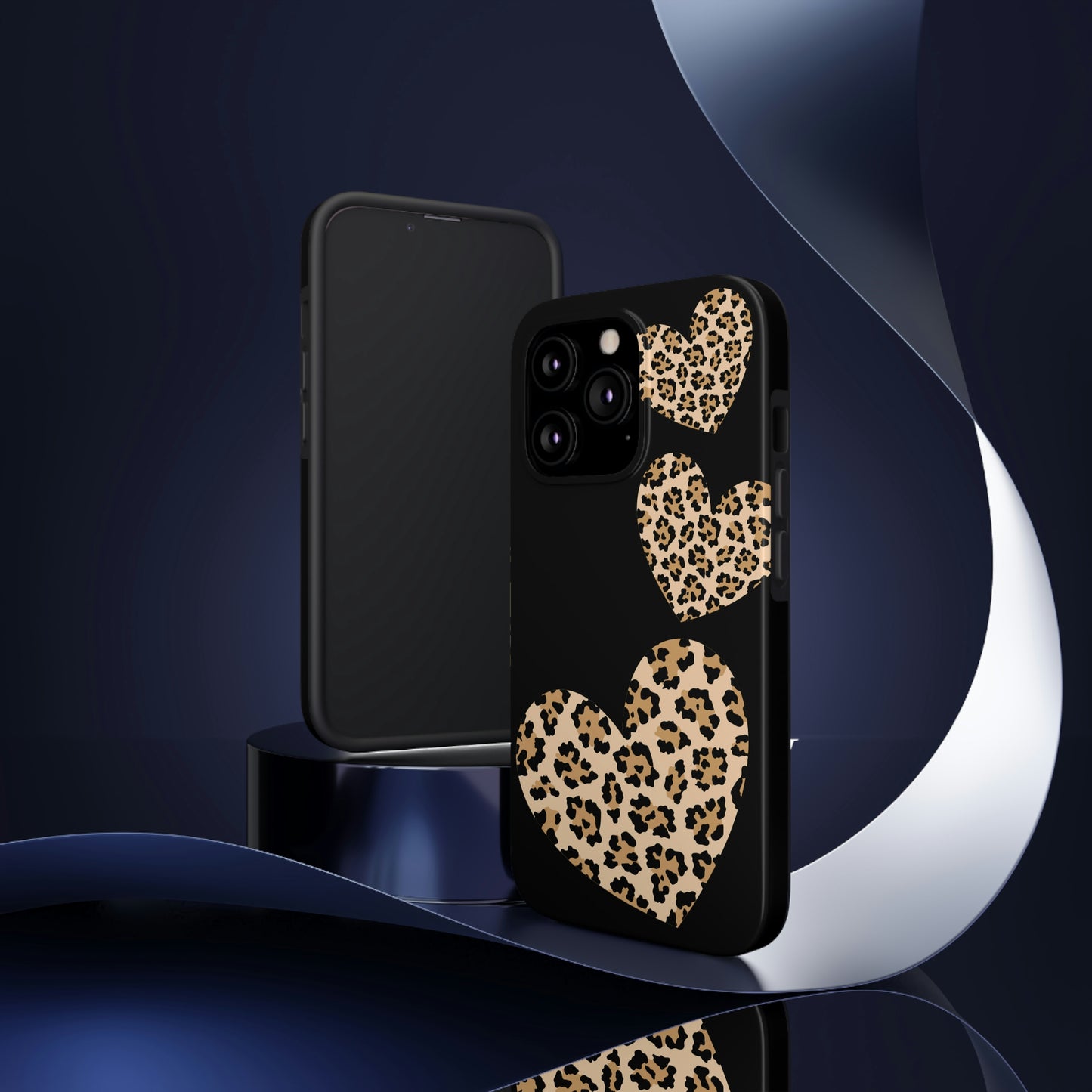 leopard hearts/ Tough IPhone Case/ Hearts